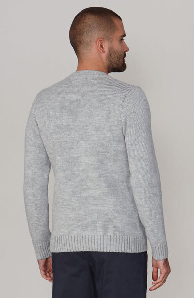 Mens Chunky Merino Wool Crew Neck Jumper