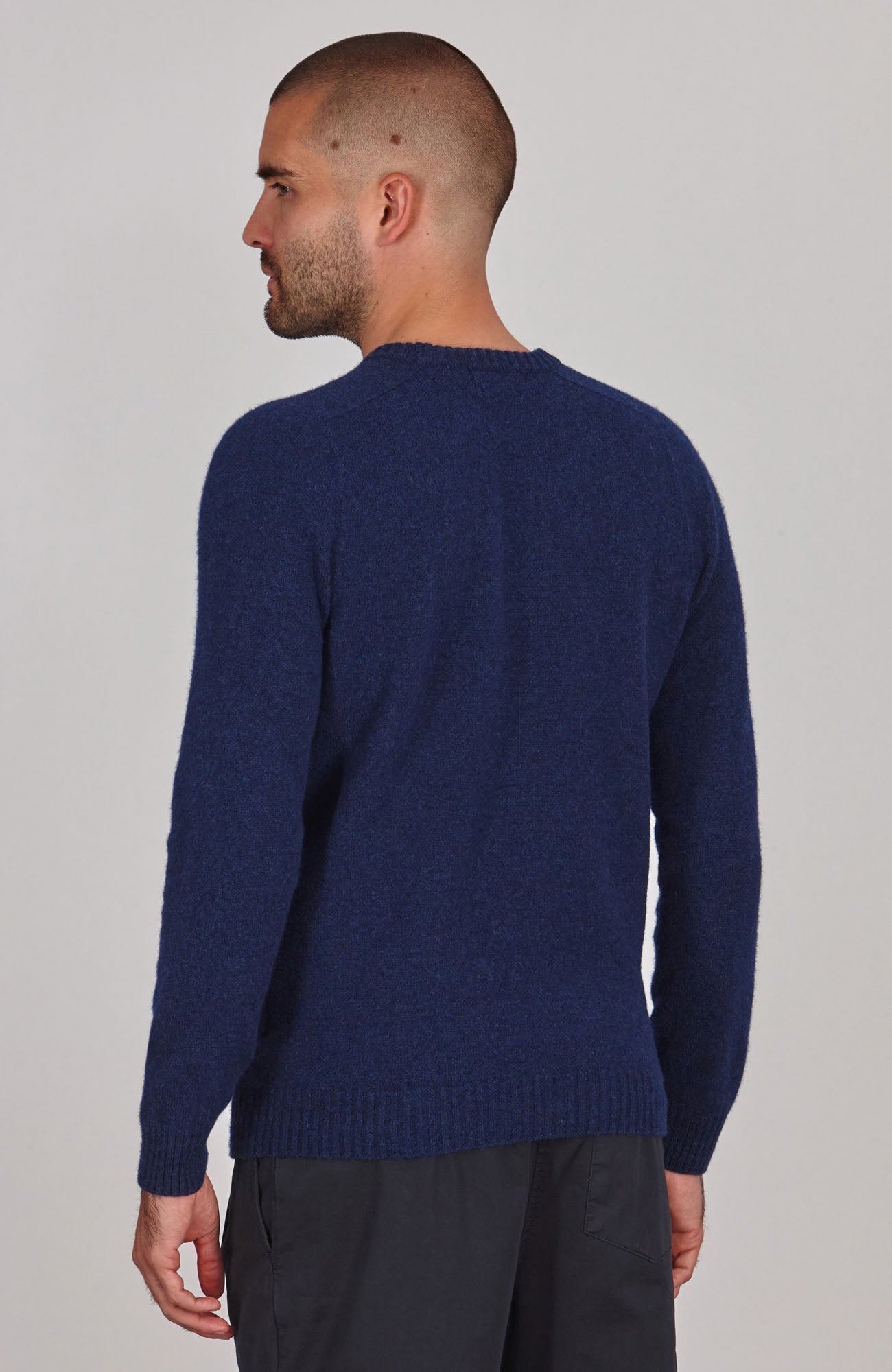 blue mens lambswool jumper