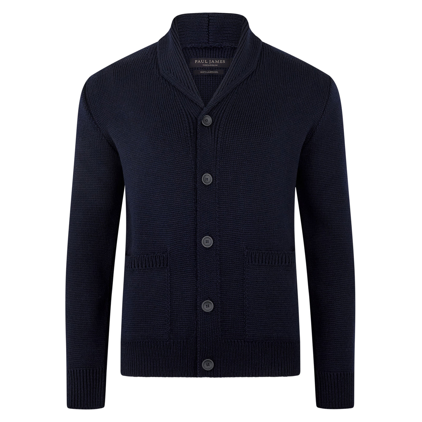 mens navy shawl collar cardigan