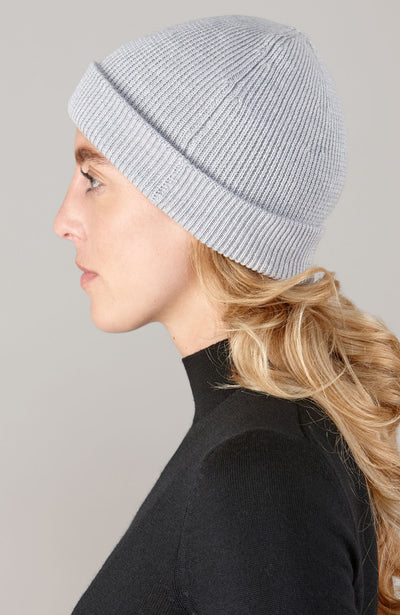 grey wool beanie hat