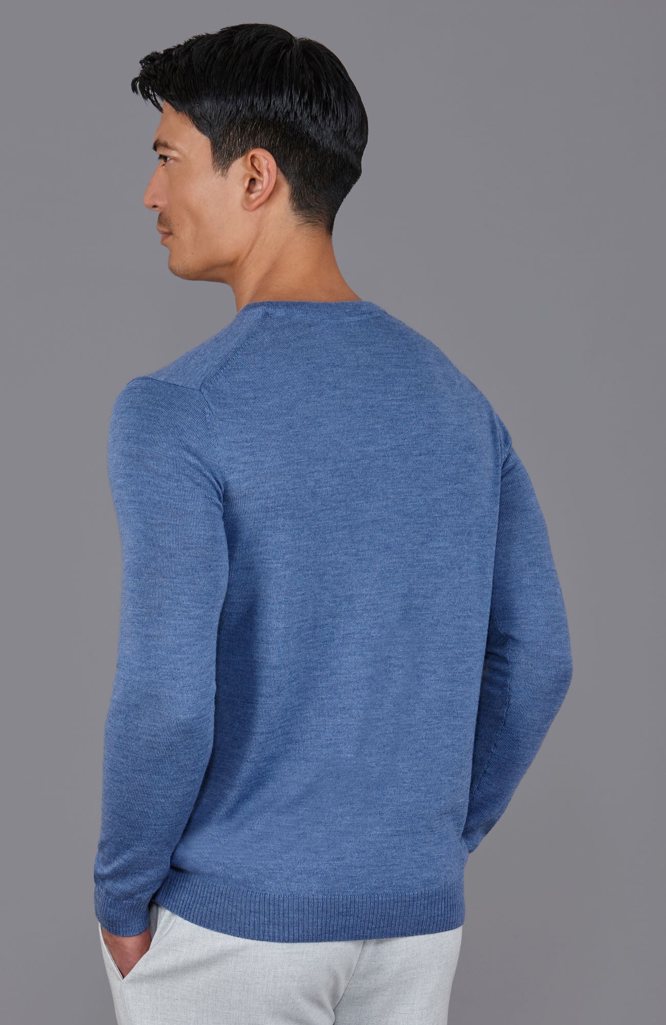 Mens Extra Fine Merino Wool Crew Neck Jumper