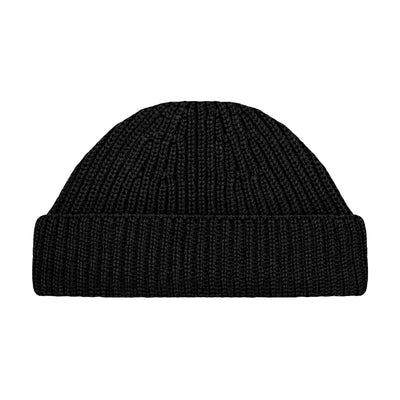 black fisherman watch cap