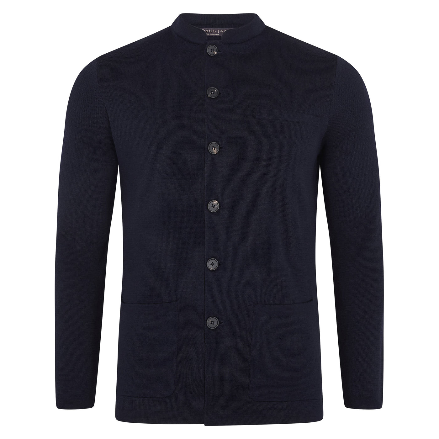 navy mens nehru jacket extra fine merino wool