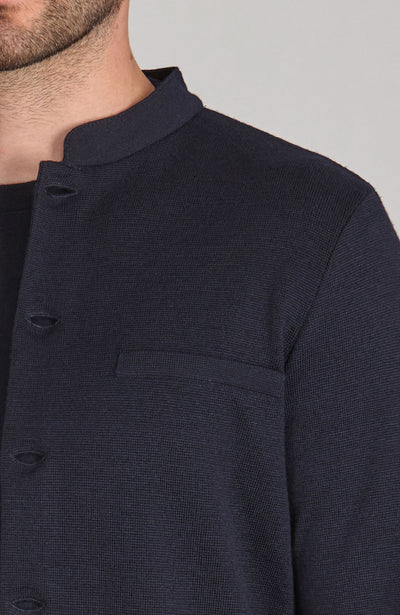 navy mens nehru jacket extra fine merino wool