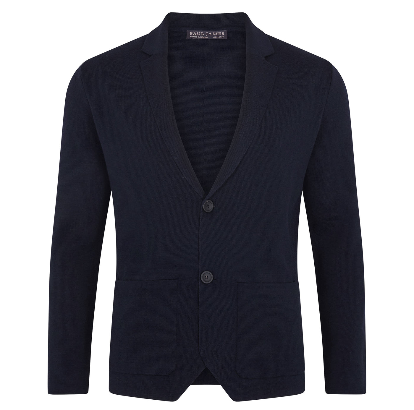 navy mens fine wool knitted blazer