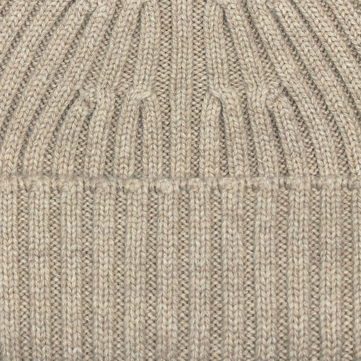 beige chunky merino cashmere beanie