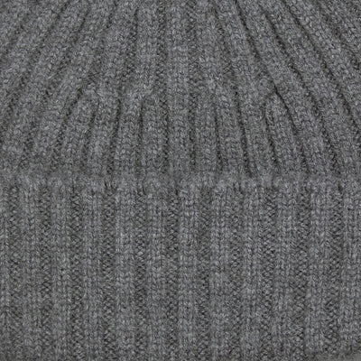 grey chunky merino cashmere beanie