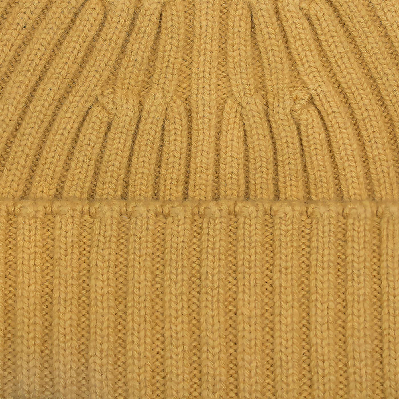 yellow chunky merino cashmere beanie