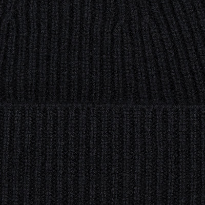 black merino cashmere beanie