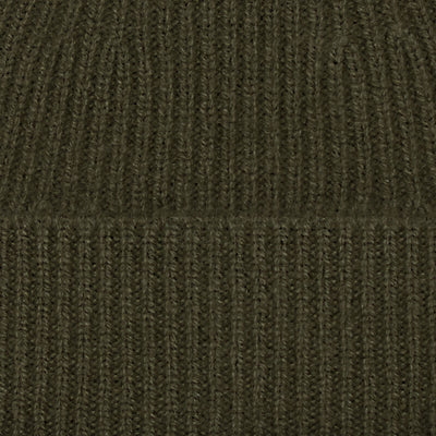 green merino cashmere beanie