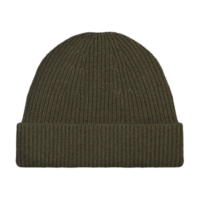 green merino cashmere beanie