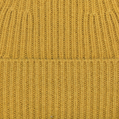 yellow merino cashmere beanie