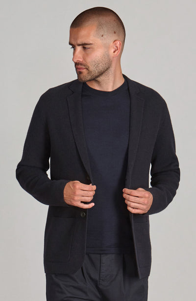 Mens Lightweight Merino Cashmere Knitted Blazer