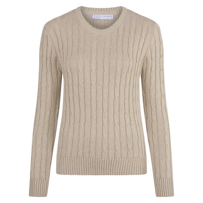 Womens Pure Cotton Cable Jumper – Paul James Knitwear