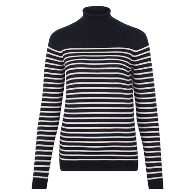 Women's Pure Cotton Breton Stripe Roll Neck Jumper – Paul James Knitwear