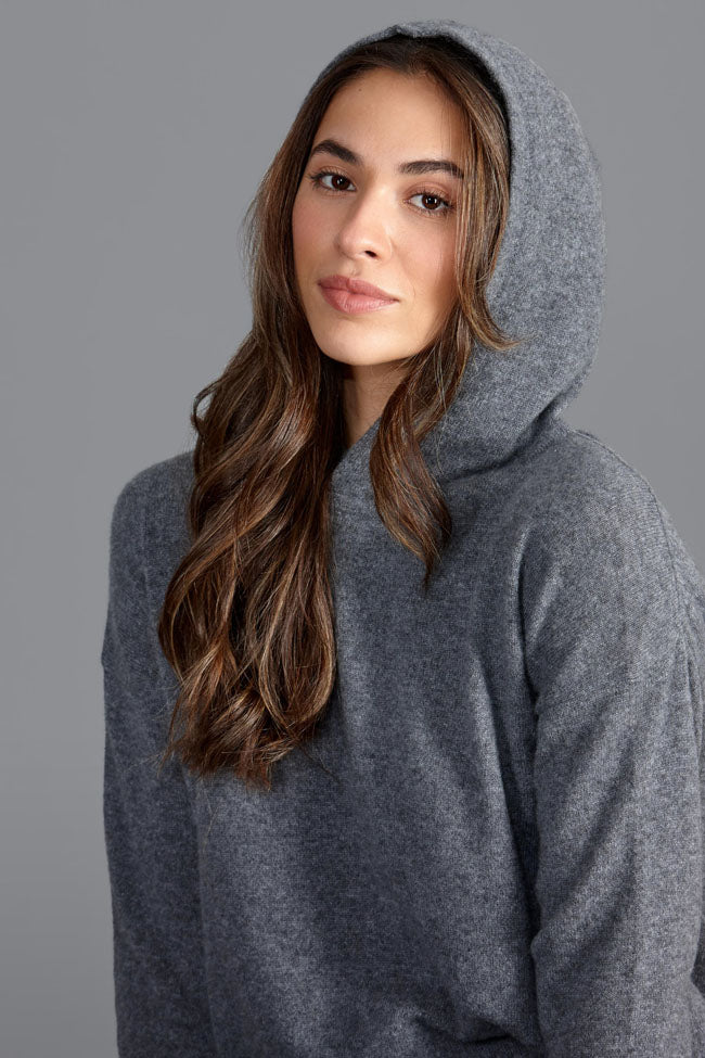 Womens 100 Cashmere Hooded Jumper