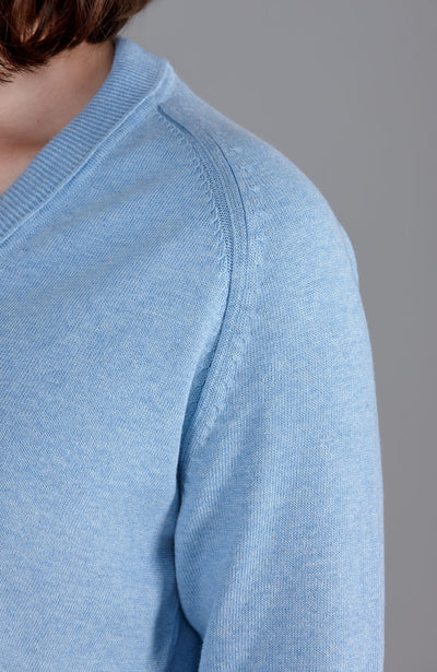 blue womens v neck jumper