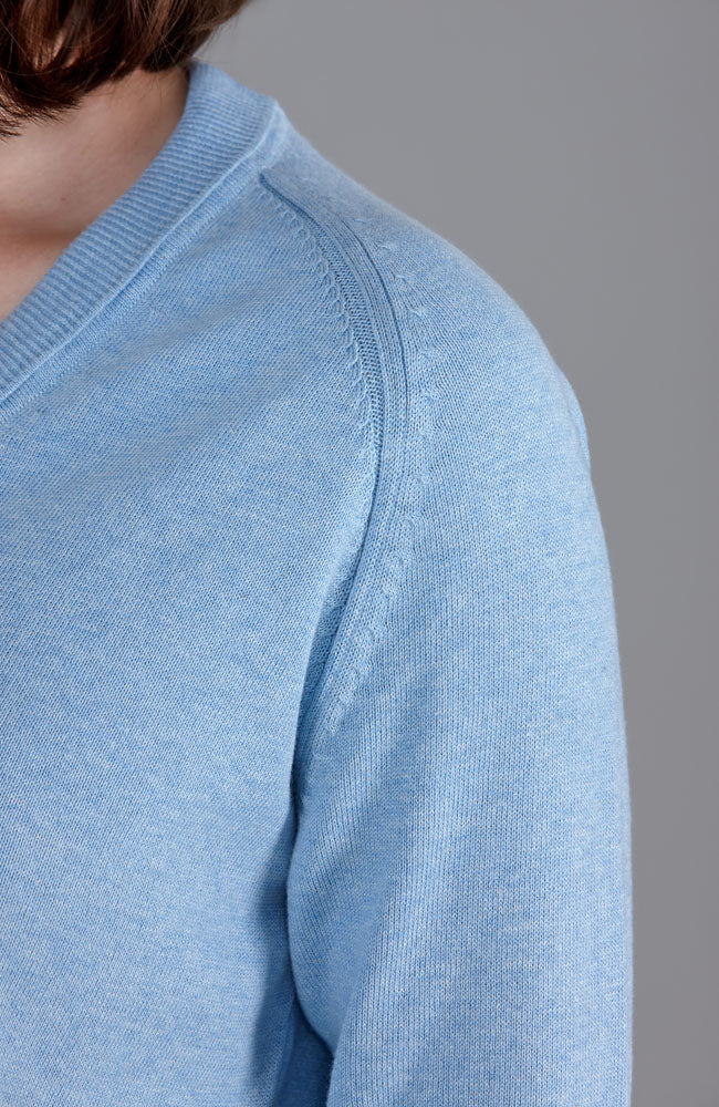 blue womens v neck jumper