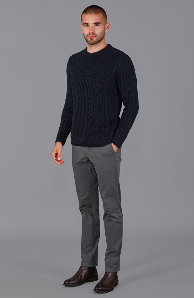 Mens Heavyweight Cotton Fisherman's Cable Jumper – Paul James Knitwear