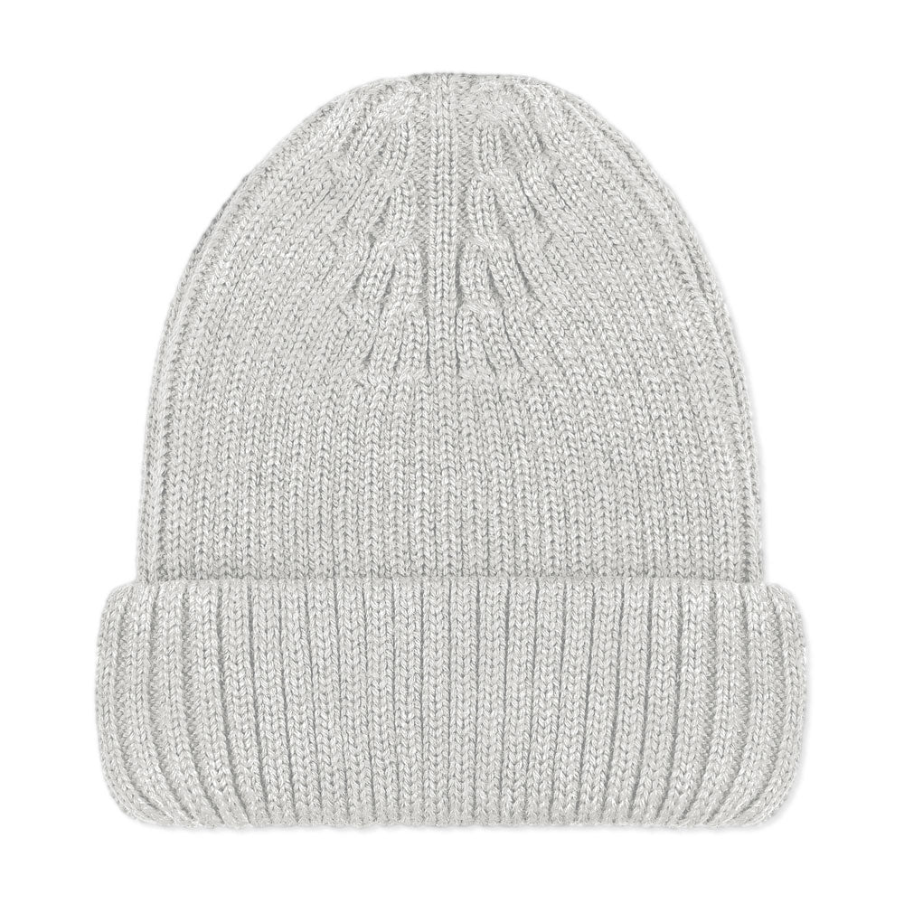 grey warm merino wool beanie hat