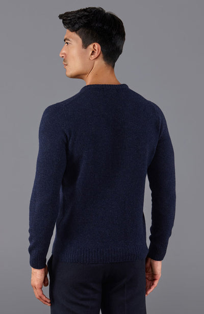 mens navy v neck lambswool jumper