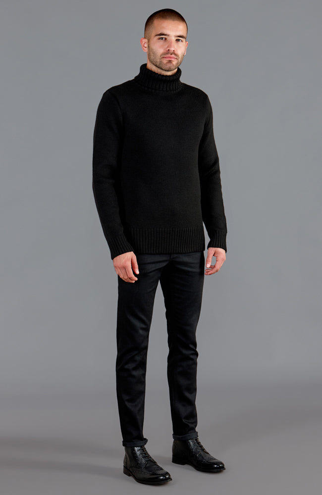The Fitted Submariner - Roll Neck Merino Wool Jumper – Paul James Knitwear